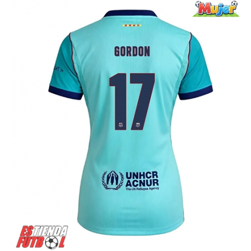 Barcelona Anthony Gordon #17 Tercera Equipación Mujer 2026-27 Manga Corta